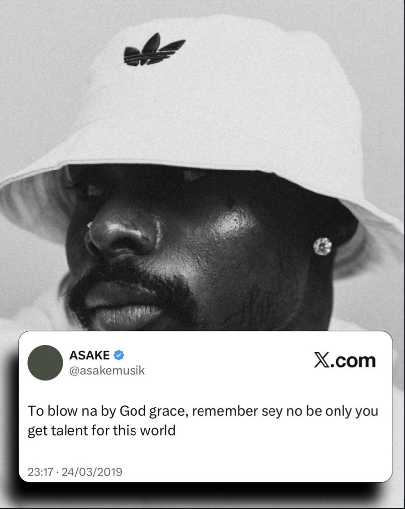 Ayomichaelxx's tweet photo. Dear upcoming Artists, Asake has a piece of Advice for y’all 👂🏾🙏🏾🤍. https://t.co/TBg8FFKK5m