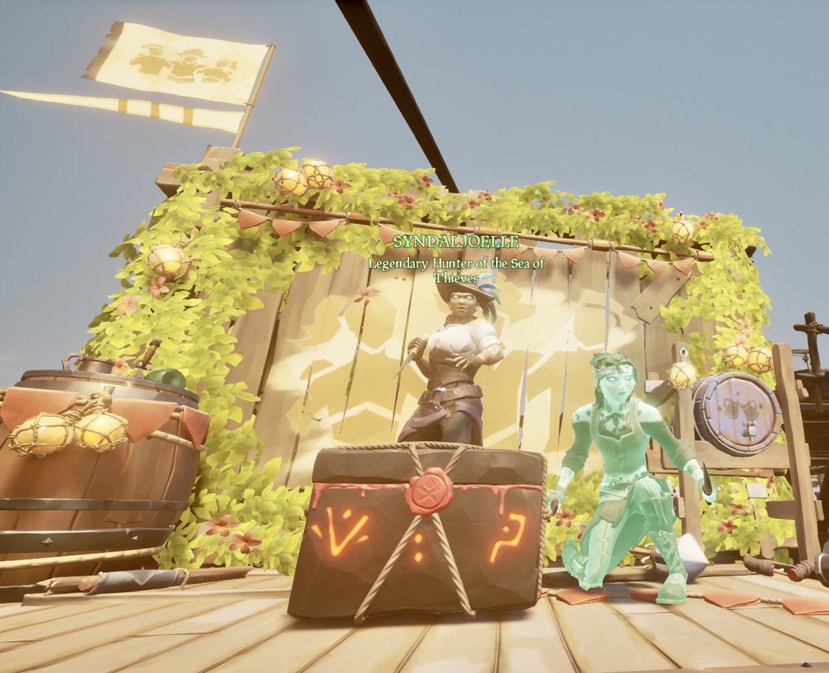 MamasaurusRex27's tweet photo. About to get off  @SeaOfThieves when the latest Pop-Up Plunder appeared so we worked out where it was and turned it in along with our 3 Chest of Fortune! Happy Community Weekend everyone! https://t.co/Ot0aUh9YCr