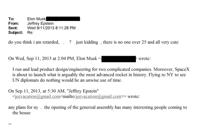 C1TY6IRL's tweet photo. So are you going to add youself to the list as well? Because you’re in the files asking Epstein to be invited to his island and wondering when’s the next wildest parties he’d be hosting. I also love how you’re pretending not to know Ghislane but you seem to be well acquainted 🤔? https://t.co/BfRRz9t352