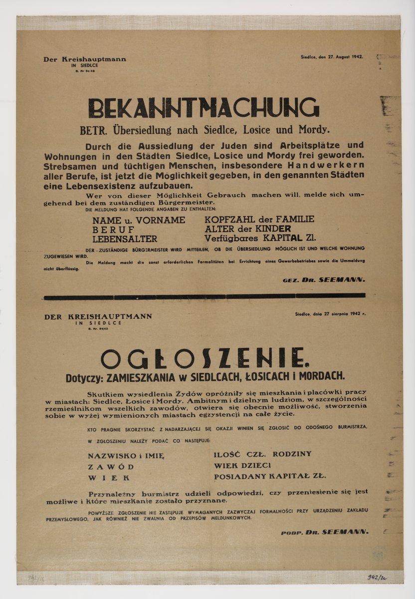 cezarygmyz's tweet image. To prawda. Jedno z najobrzydliwszych zdań w tej książce brzmi „Am 11. Juli 1942 wurde Zdanowski zum Bürgermeister ernannt und blieb in diesem Amt bis zum 31. März 1943. In seine Amtszeit fielen die Auflösung des Ghettos und die Deportationen der Siedlcer Juden ins…