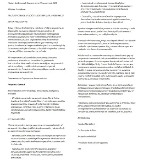 MartnPeiretti1's tweet photo. 🟥⚠️❎Acá está el documento confidencial firmado por Javier Milei con Hayden Davis para promocionar la estafa $Libra, acuerdo firmado dos días antes del lanzamiento de $Libra. Hay transferencias millonarias a Javier Milei y socios. Armaron una asociación ilícita desde el Estado. https://t.co/UrI6r3P7Y2