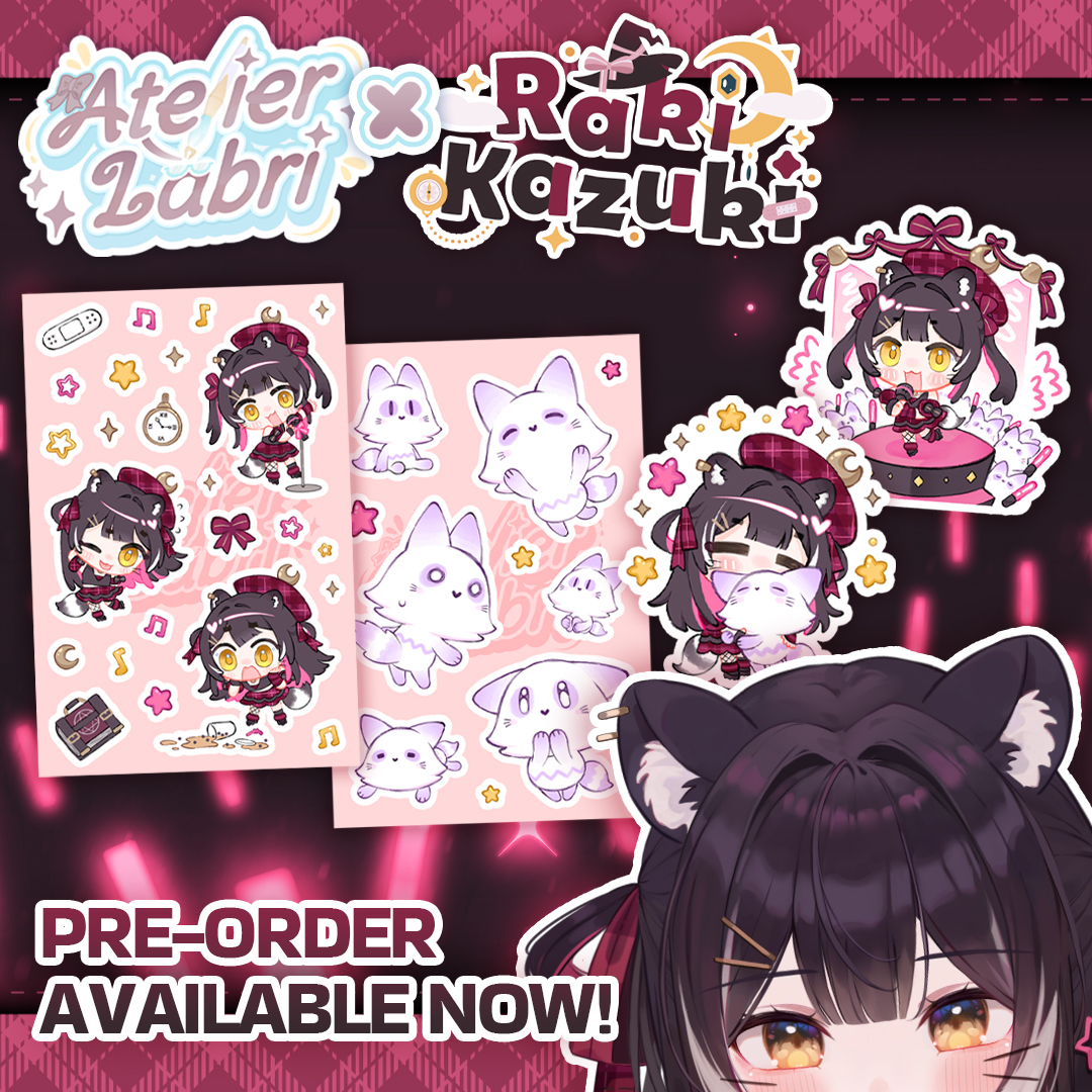 AtelierLabri's tweet photo. 🎀 RAKI STICKER SET 🩹
Featuring: 2 die cut stickers &amp; 2 sticker sheets
ᯓ➤ Available for pre-order now! 🩵🤎 https://t.co/TRkW3mDF9Q