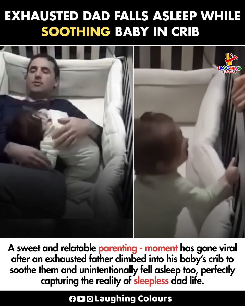 LaughingColours's tweet image. Sleep wins for dad 😴

#ParentingLife #DadLife #SleepDeprived #ViralMoment #Relatable #fblifestyle