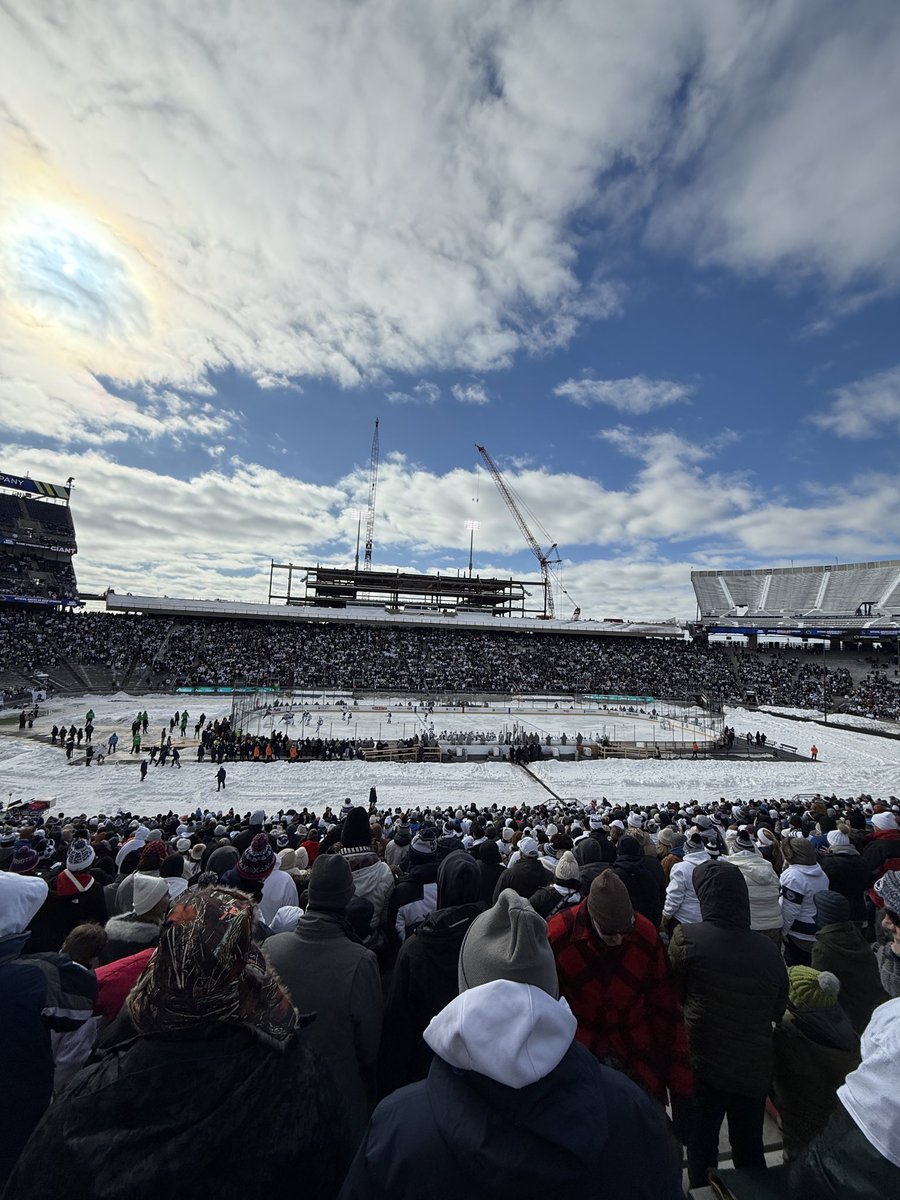 Hot chocolate &amp; a chicken basket… it tastes like home 💙 <a href="/PennStateMHKY/">Penn State Men’s Hockey</a>