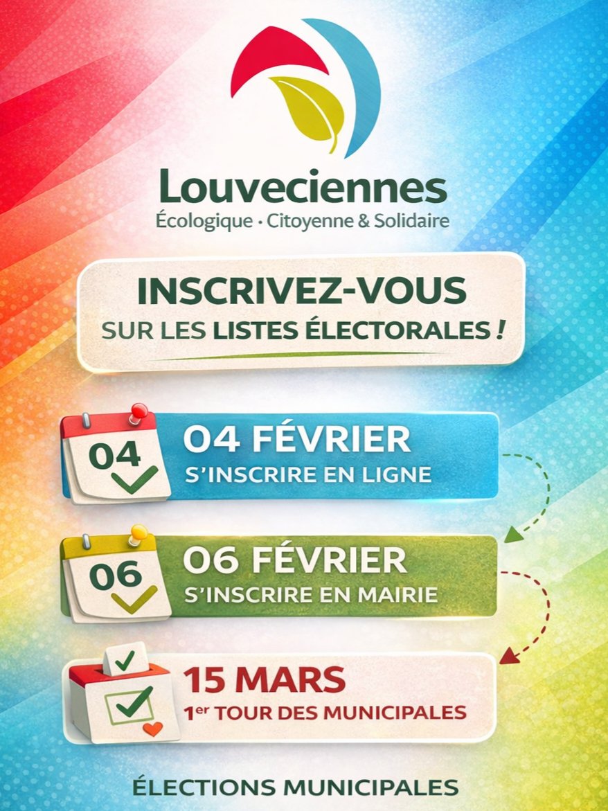 Pas encore inscrit sur les listes électorales de #Louveciennes ? Il est encore temps ! Pour s'inscrire en ligne c'est par ici 👉 service-public.fr