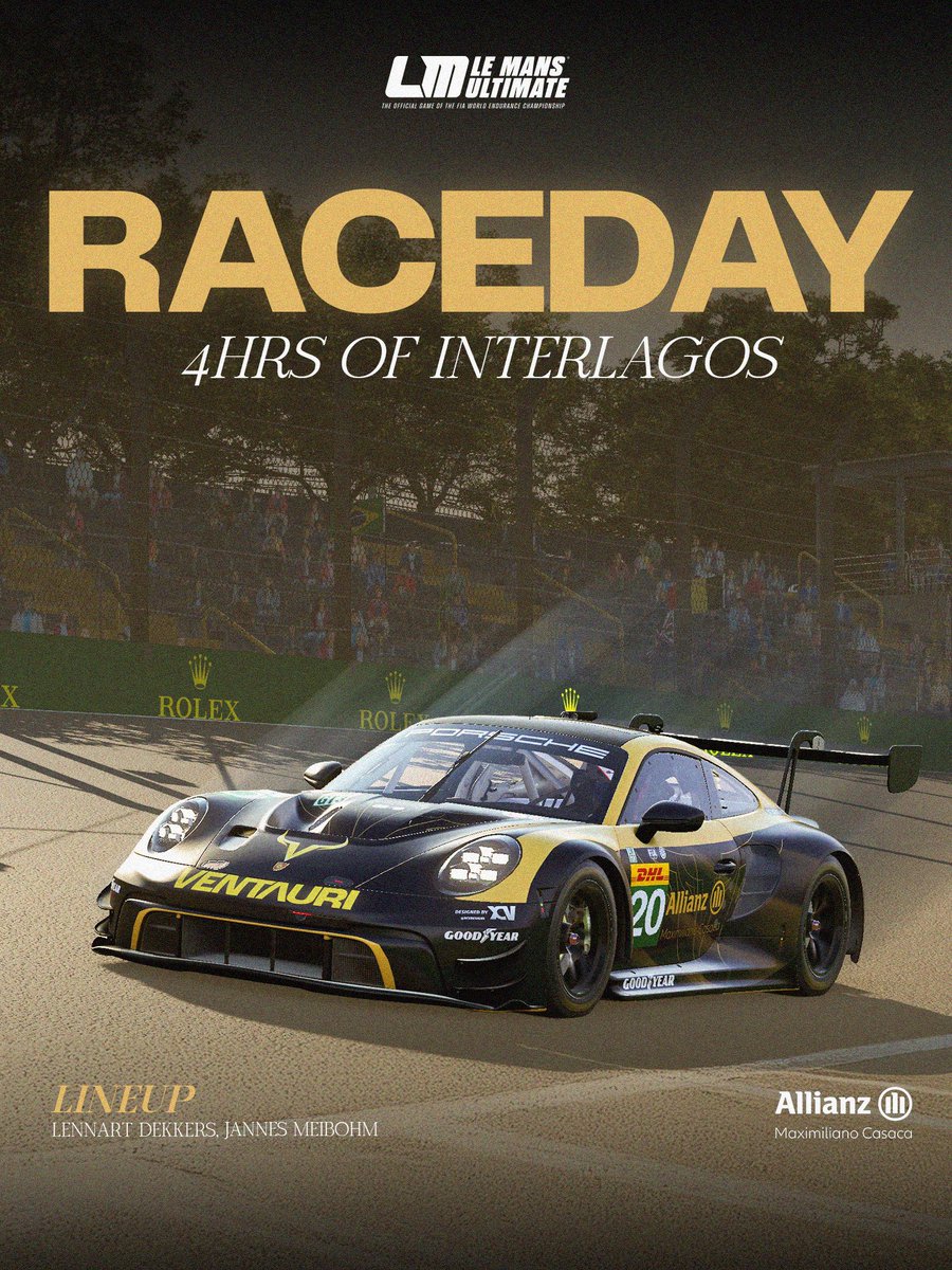 VentauriVNT's tweet image. Looking for more fortune in our second LMU race of the day 🙌🏻

@lennartdekkers x @Tschannes0 

Ready for a strong driver pairing in the Porsche GT3 💪🏻

🎥 | twitch.tv/lennartdekkers

#Ventauri | #LMU 💛