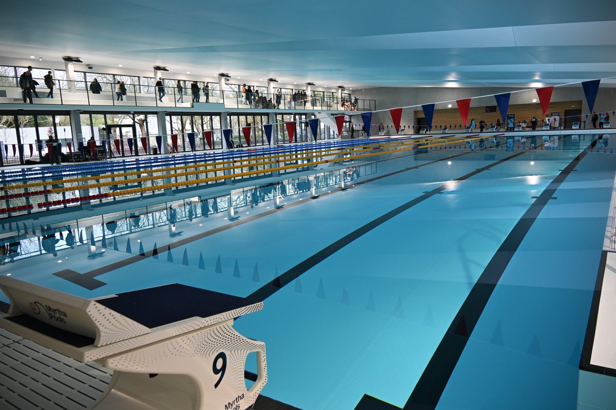 Prefet93's tweet image. #Inauguration #Héritage #Paris2024 
 
Le préfet Julien Charles a participé à l'inauguration de l'Aquarena de Sevran, aux côtés de Magali Daverton, sous-préfète du Raincy, Stéphane Blanchet, maire de la ville, Pierre-Yves Martin, maire de Livry-Gargan, Bruno Beschizza, président