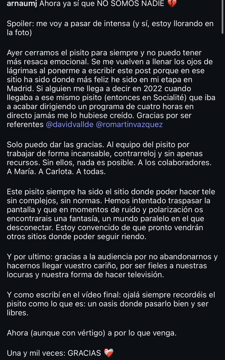GRACIAS ❤️‍🩹

Hasta siempre, pisito.
