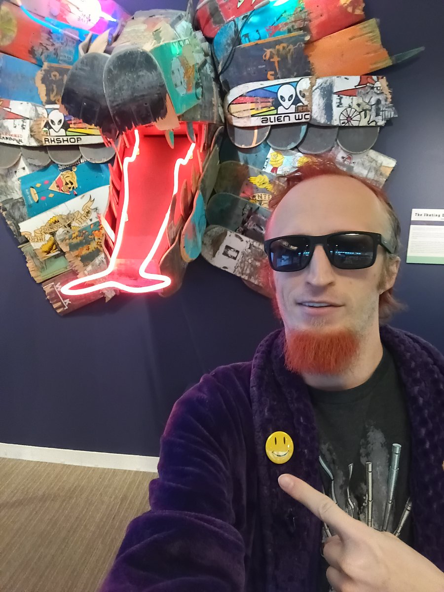 At the Tempe Library, they had a museum display of vintage skateboards.
