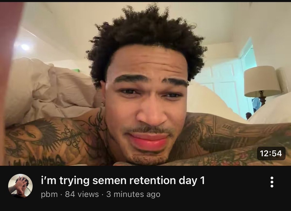 PlaqueReport's tweet photo. 🚨| new vlog on pbm channel!
"im trying semen retention day 1"

Vlog Linked Down Below! 🔗⬇️