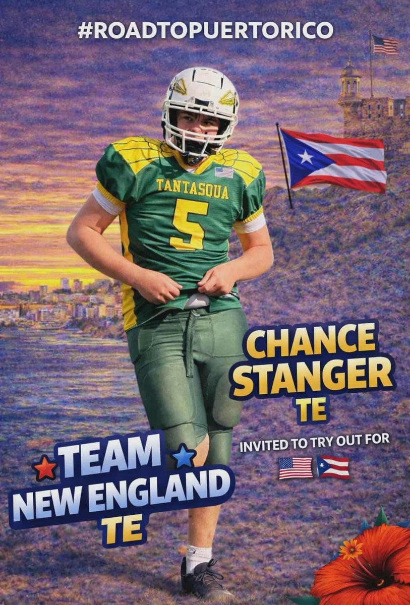 CStanger2030's tweet photo. Thank you, Team New England for this opportunity. I look forward to meeting all the new coaches. Thanks to @CoachPinaQBV in advance for getting me ready for the competition. 

@PrepRedzone https://t.co/uxwFmqOmEV