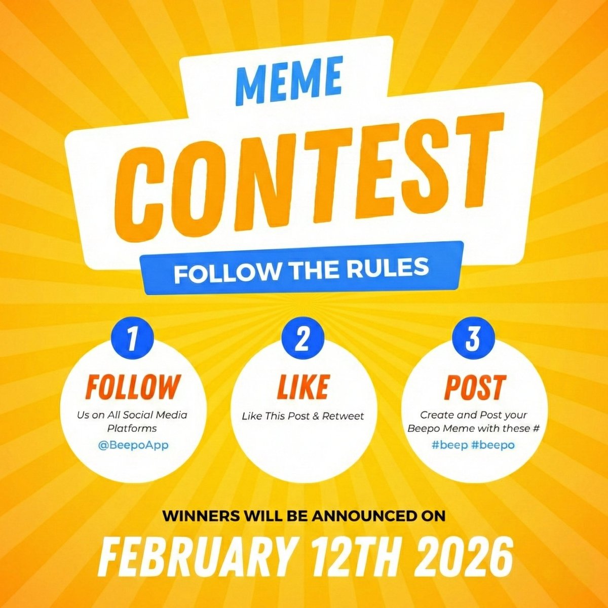 $100 UP for GRABS 🚨🚨🚨

Join the Beepo Meme Contest by following the rules

Follow <a href="/BeepoApp/">Beepo | BETA 𝕏</a>, Like this tweet and RT, and Create and post your Meme with the Hashtags: 
#Beep #Beepo.
And Link: dexscreener.com/solana/3ia9yvw…

Don't miss this chance.😍😍
#beep #beepo #nft #nftart