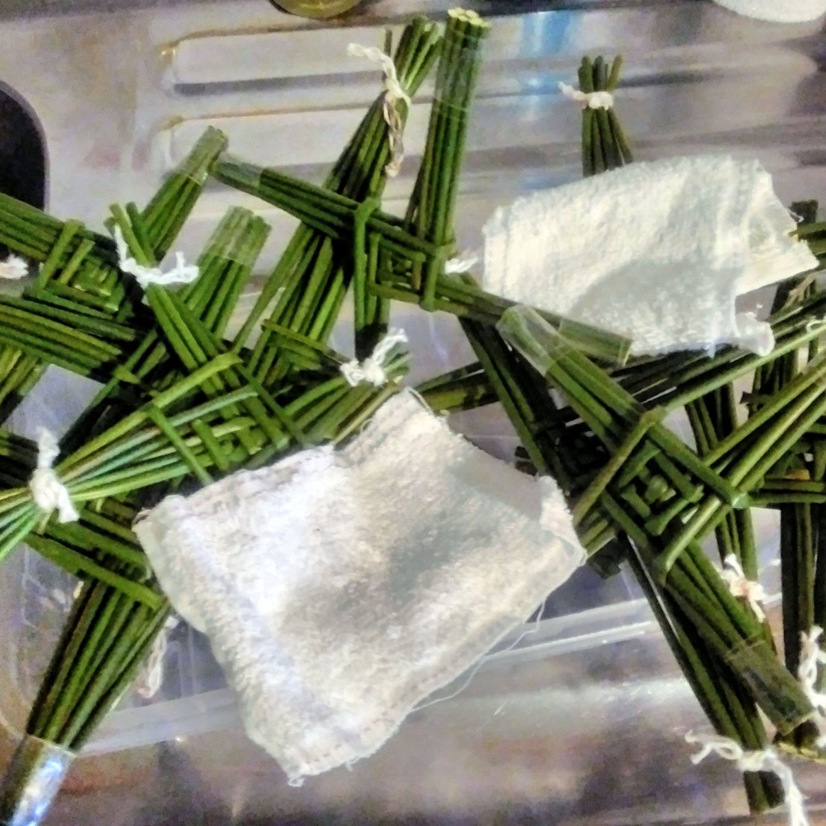 Anetmorr76's tweet photo. Crosses made &amp; ready for blessing &amp; cloths put out for St. Bridget 
#tradition https://t.co/OAOyvjttNO