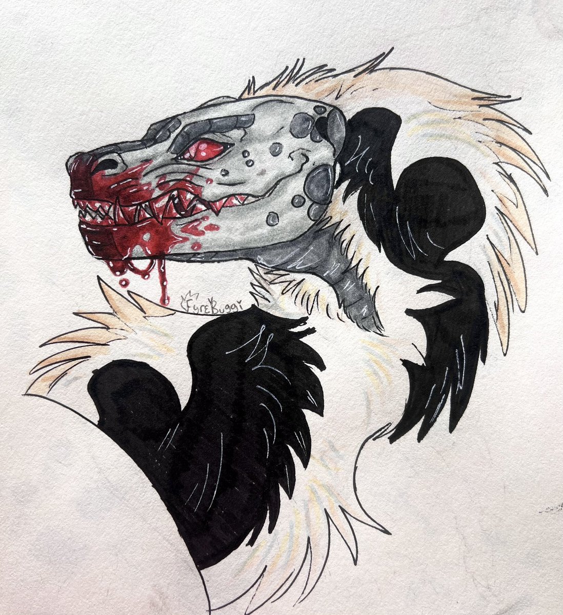 Fyrebuggi's tweet photo. Mm dinosaur #art #artist #drawing #traditionalart #ocart https://t.co/IyUqxxlnb8
