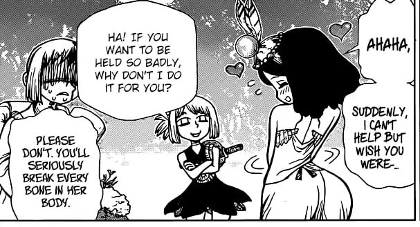 Yuumorivbuvaye's tweet photo. Kohaku's aggressive flirting #koharyllis https://t.co/e9SDFhyxXg