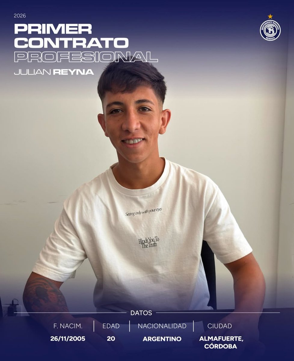 BrunoLarocca12's tweet photo. #IndependienteRivadavia
✍️ Contratos oficiales hasta diciembre de 2027
🔵 Julián Reyna (2007)
Medio ofensivo.
⚽ 2 goles en Reserva y 5 en 4ta (2025).
➡️ Llegó desde Belgrano en 2024.
#MadeinCD https://t.co/hhAogLoHfe