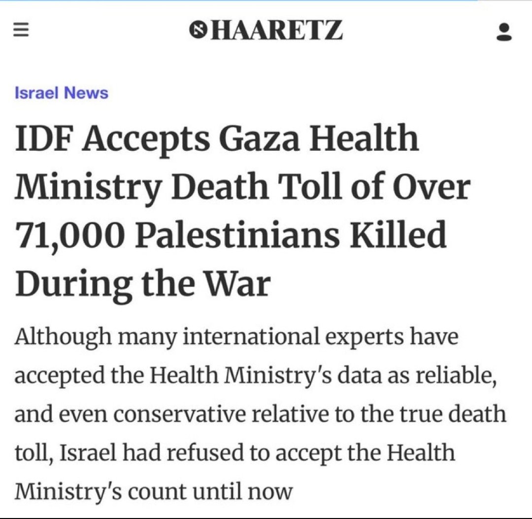 71 ألف فلسطيني قتلهم الكيان الصهيوني في #غزة خلال الحرب الوحشية.
#الكيان_الصهيوني_مجرم