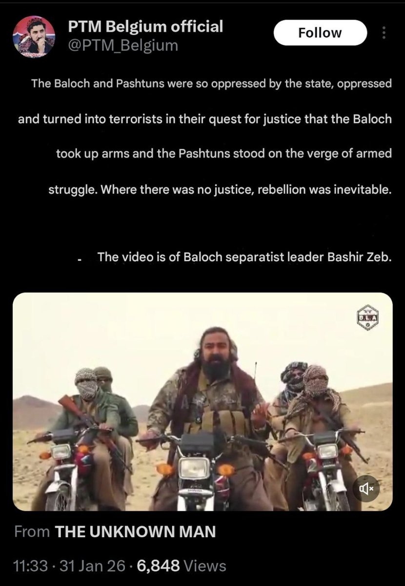 VoiceAgainstT's tweet image. ‼️A shocking post by the PTM official page of Belgium justifying the terrorist attack today in Balochistan🇵🇰 by a registered terrorist group which took the lives of both many Pakistani Security Forces and local civilians. #TTP #Pakistan #Balochistan #Taliban #Pakistanarmy