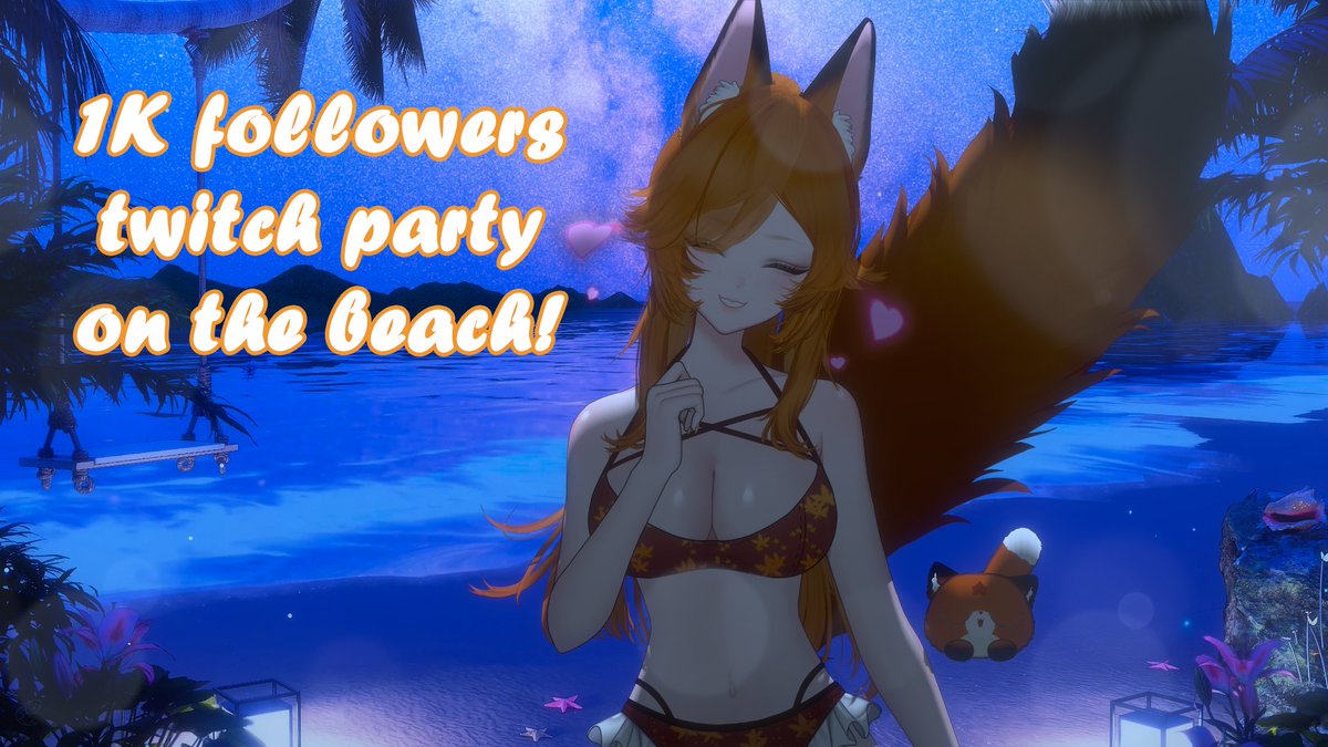 Olivia_Yoru's tweet photo. 💤C'est l'heure de la fête toute douce des 1k followers twitch,  sur la plage, en live avec la kitsune préférée🥰

sur twitch: https://t.co/FCcKs4c8PS

#vtuberfr #asmr #asmrlive https://t.co/cCH0hqAtMe
