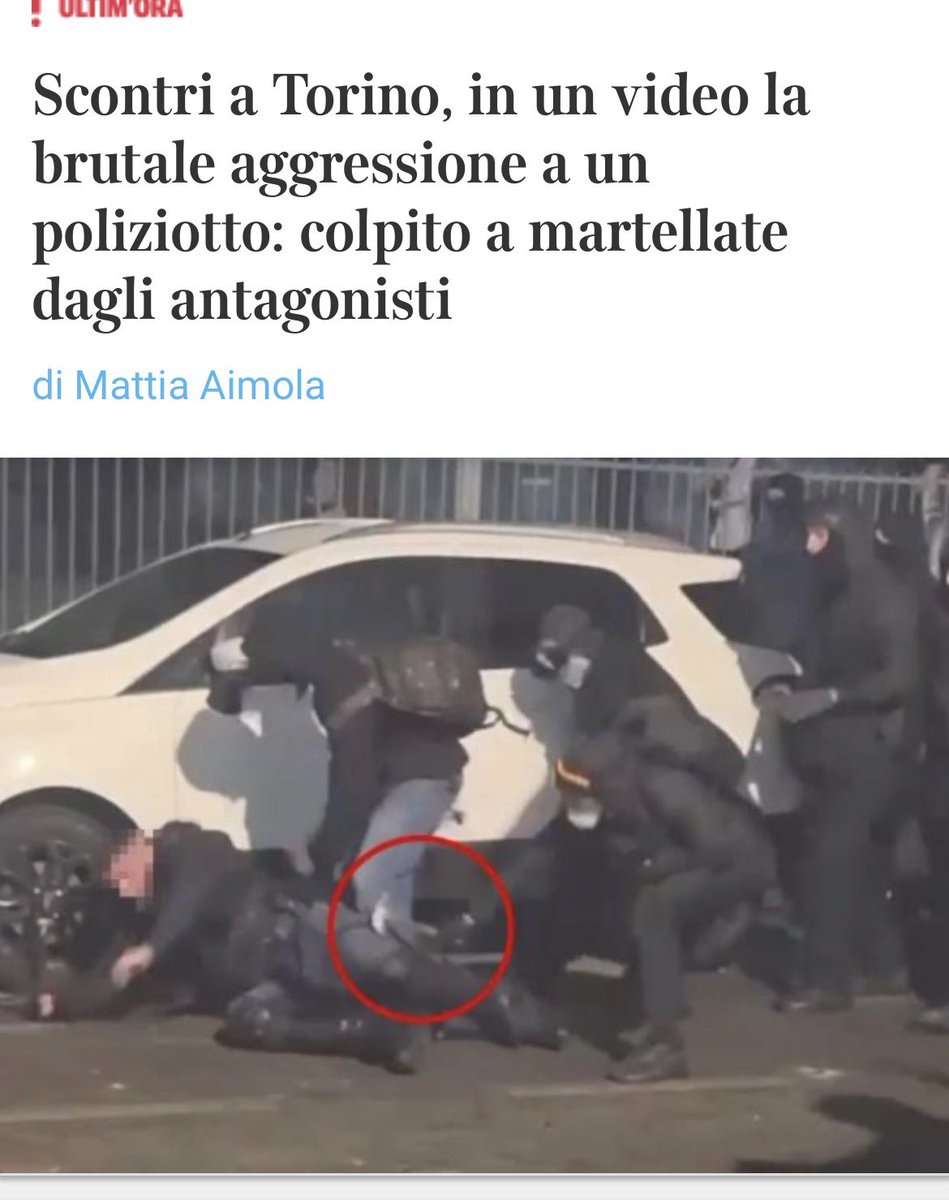 Askatasuna deve essere chiuso per sempre . Chi tocca un membro delle forze dell’ordine tocca lo Stato. Condanna totale nei confronti di quei animali dei centri sociali. Viva la polizia!