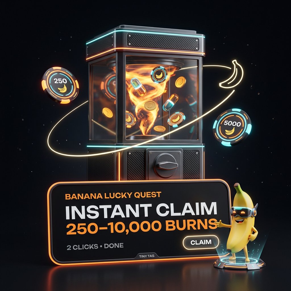 BANANA QUEST 🍌🎰
Claim 250–10,000 $BURNS in 2 clicks.
⏳ <4 HOURS LEFT — ends 02/01/26 00:00 UTC
👉 burning.meme/run/lucky_ques…

New Generation Dashboard is live: Nano Banana • Z-Image • Flux
Don’t fade it. 🔥
#Crypto #Web3 #AI