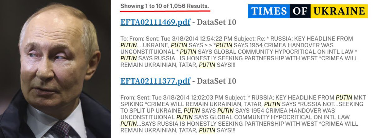 Maks_NAFO_FELLA's tweet photo. ❗️🇺🇸 Putin mentioned more than 1,000 times in Epstein scandalous tapes.

American behind-the-scenes political and criminal life is heavily tied to Putin, interestingly… https://t.co/ogYtPOCFMi
