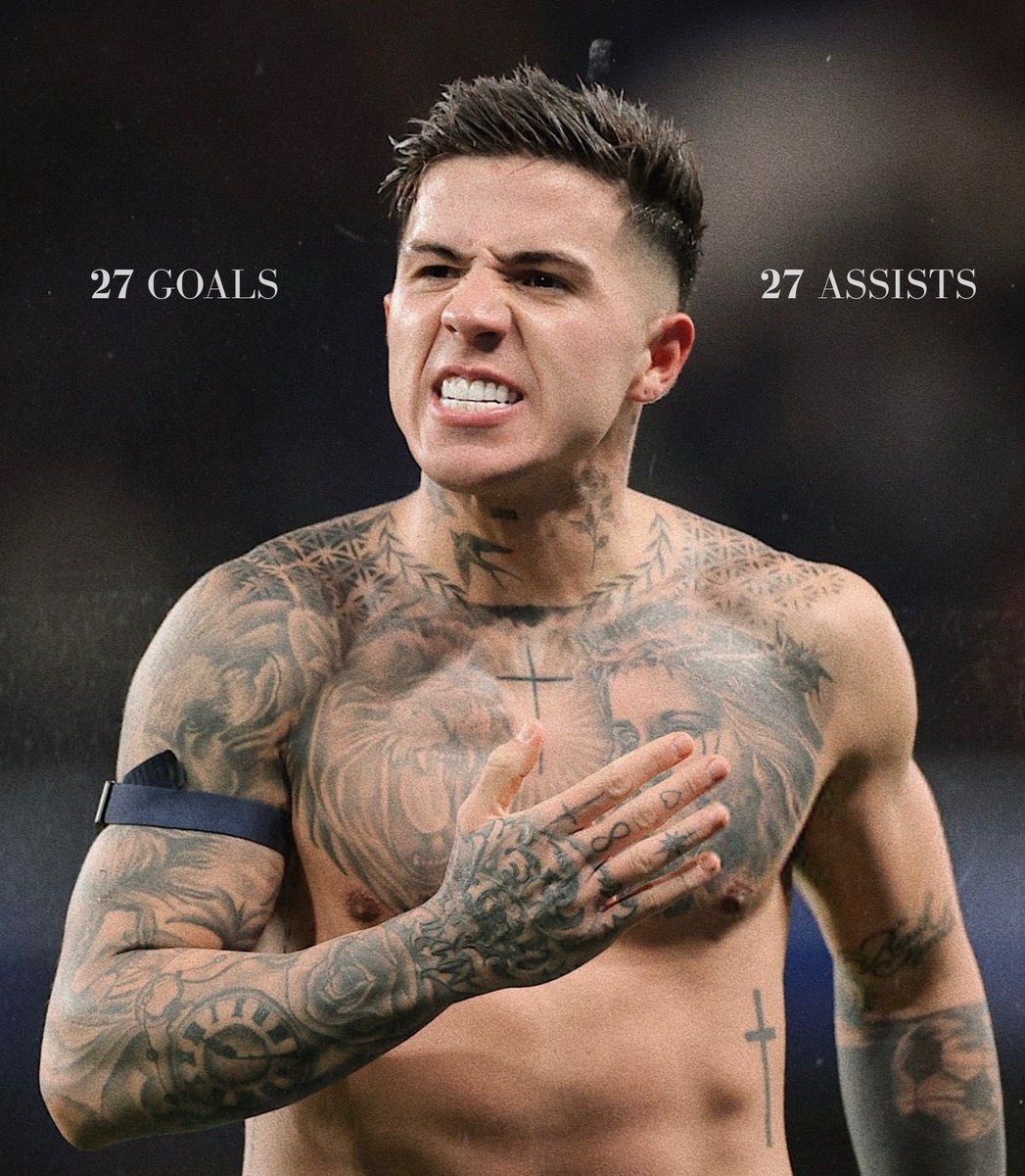 🚨Enzo Fernandez for Chelsea:

⚽️Goals: 27 
🅰️Assists: 27
✨G/A: 54 

Impressive💙👏