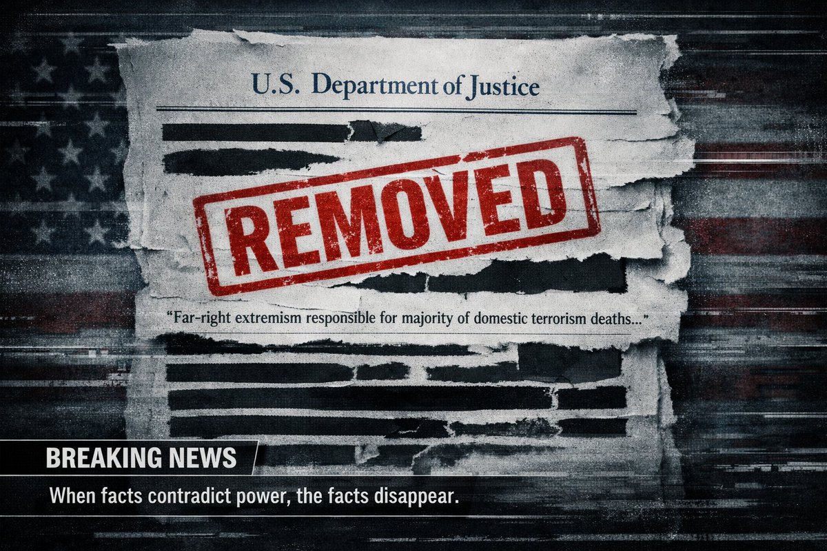 SkylineReport's tweet image. 🚨 BREAKING NEWS 🚨

Donald Trump isn’t just trying to rewrite history. He’s trying to rewrite reality itself, and the paper trail is damning.

Days after the assassination of Charlie Kirk, the Trump-controlled Department of Justice quietly deleted a federally funded study…