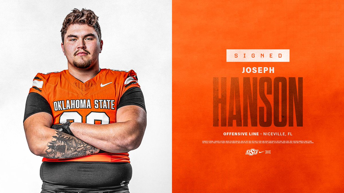 CowboyFB's tweet photo. Big man in the trenches 💪 @JosephH_64 

#okstate | #CowboyUp 🏈 https://t.co/jSeloDjyDU