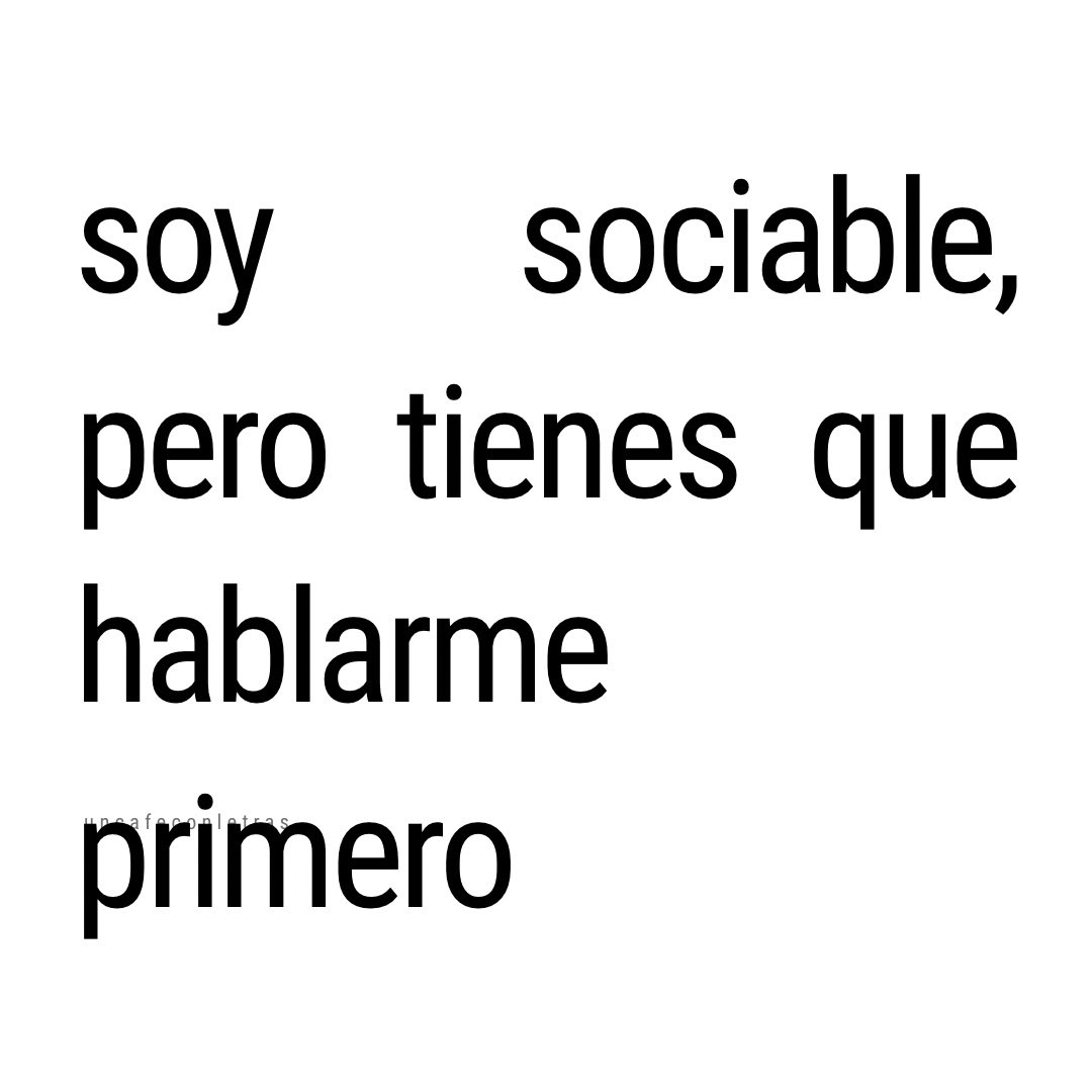sociable pero no mucho