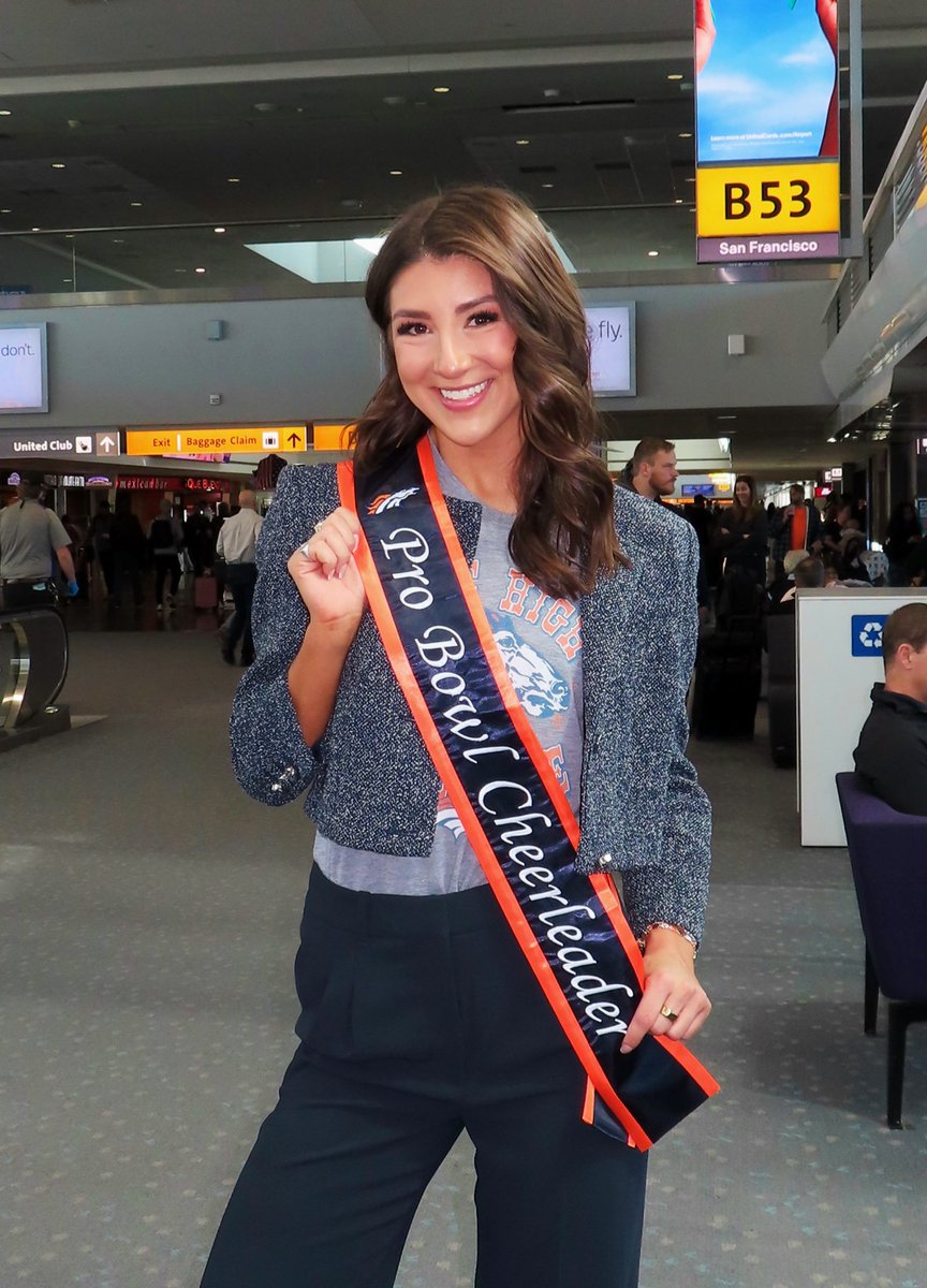 BroncosCheer's tweet photo. DBC Sophia is Pro Bowl Bound! RT to send some Mile High Magic with her 🤩✈️✨

#NFLProBowlCheerleaders https://t.co/Is3eMxB2Fu