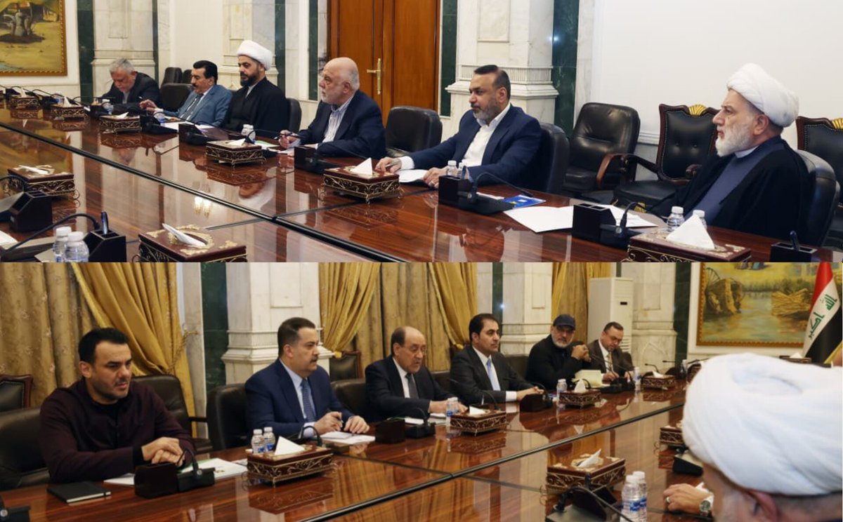 Hydikm's tweet photo. عمار الحكيم لم يتواجد في اجتماع الاطار التنسيقي الليلة.. قناة عراق 24 عن مصادر: عمار ارسل رسالة لقيادات الاطار يدعوهم لعدم الذهاب بخيار المواجهة مع ترامب https://t.co/A4DOTmnTpJ