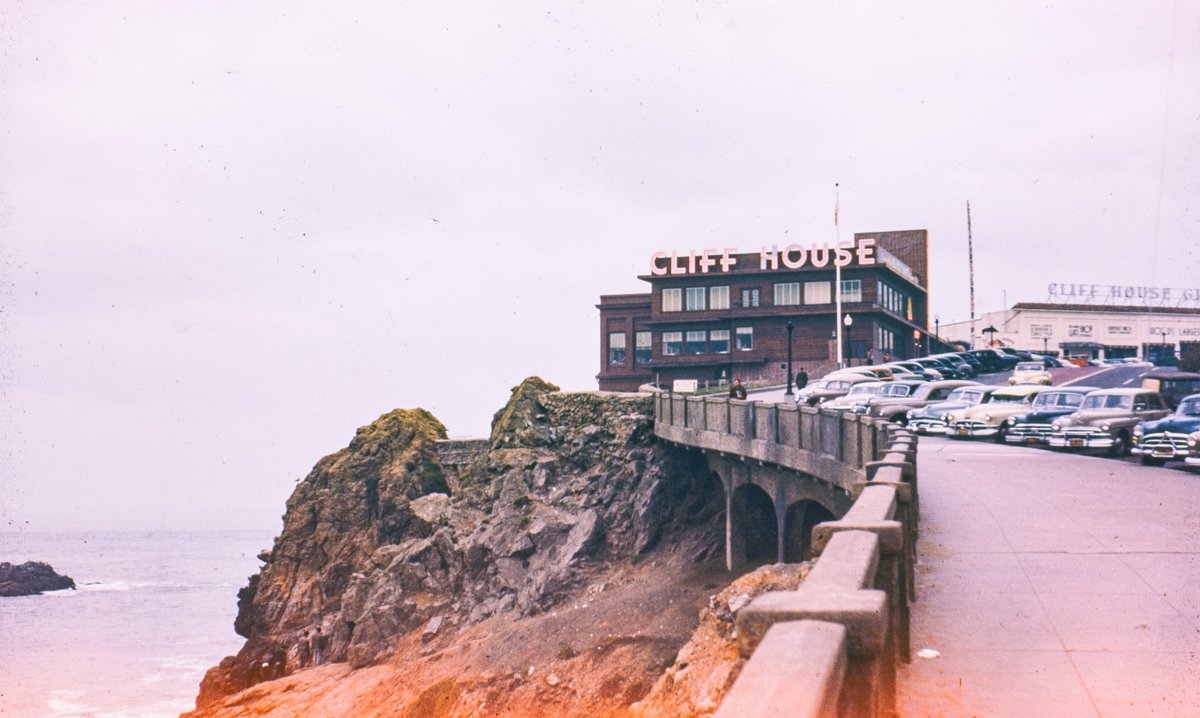 thomashawk's tweet image. Found undated Kodachrome Slide, Cliff House, San Francisco...
