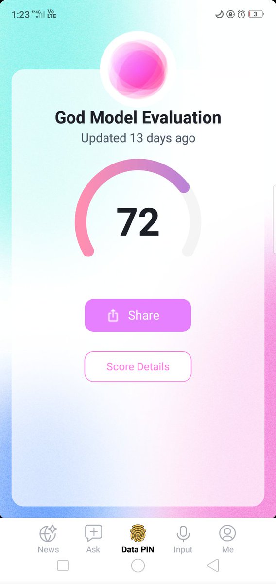 ManBff95591's tweet photo. @pinai_io get 72 AI score in PINAI, Ranked: 54% ! https://t.co/fvqc2nlyXF