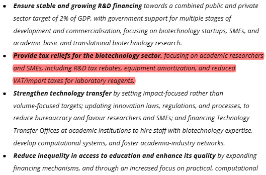 jarrin_v's tweet photo. Recomendaciones por Shah (2025, Beneficial Bio) para el desarrollo de la biotecnología y biofabricación en Latinoamérica. Las más importantes: eliminar impuestos de aduana y facilitar que  las herramientas que la gente necesita para aportar al país arribe a los laboratorios. https://t.co/yeWkaX5m9g