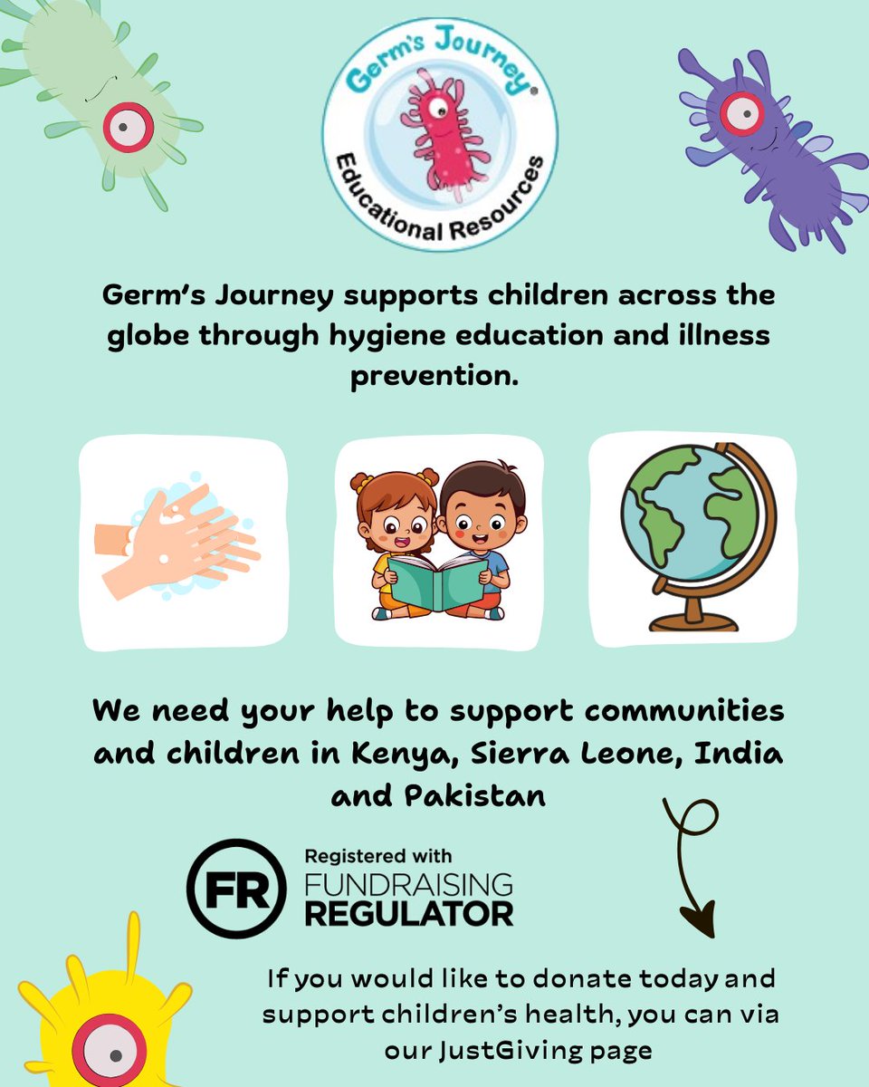 germsjourney's tweet photo. Are you interested in helping us support children's learning in Kenya, Sierra Leone, India and Pakistan? If so, then find our JustGiving link is: https://t.co/FKfkz8KK4F
Anything is always appreciated ❤️
- The GJ team 🧼

#germsjourney #fundraiser #fundraising #team #children https://t.co/tWyPAXwjzH