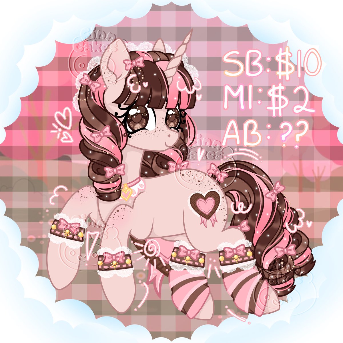 FinnCakes_'s tweet photo. 💖OPEN ADOPT: 💖
🤎✨
✨ Auction Details:
• SB: $10
• MI: $2
• AB: $100 USD (Includes 2 extra base arts!)

❗️⏳ Rules &amp; Info:
• End Time: 48 hours after the last bid (or instant claim with AB).
• Payment: PayPal Only✅
• AB: Overrides the timer for an instant win.
#mlpadopt https://t.co/85WMxtM3Ml