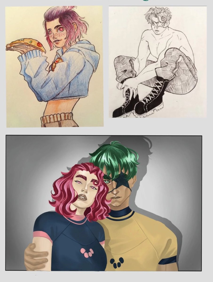 luiscp_art's tweet photo. Comparando versiones antiguas de mis personajes con las actuales 
#oc #art #illustration https://t.co/z6NEt3kwpZ