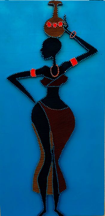 Malcolm7A's tweet photo. Art of the Day! "Africa woman". Buy at: https://t.co/lQaRecOiGs https://t.co/ANqzC0lrMP