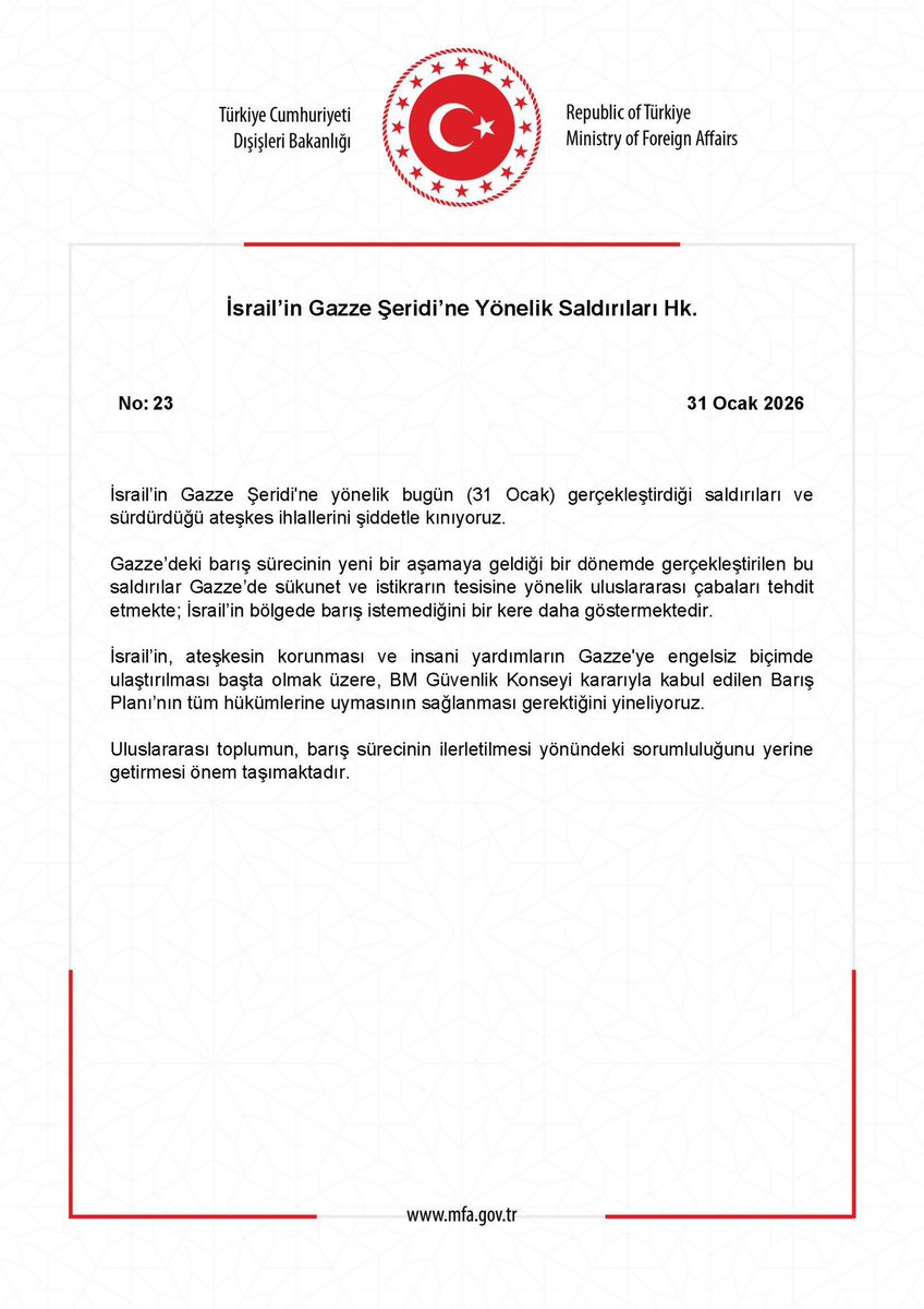 TC_Disisleri's tweet photo. İsrail’in Gazze Şeridi’ne Yönelik Saldırıları Hk. https://t.co/OxRJBagIK9 https://t.co/vdJq7rn12D
