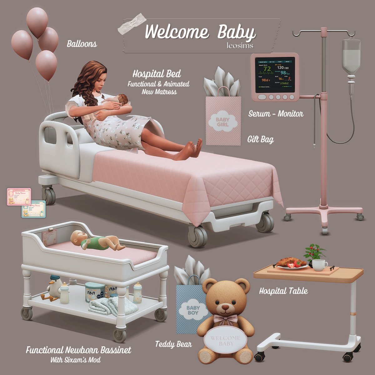 Welcome Baby At patreon.com/leosims #Sims4 #thesims4 #TS4 #ts4cc #Sims4Cc #baby