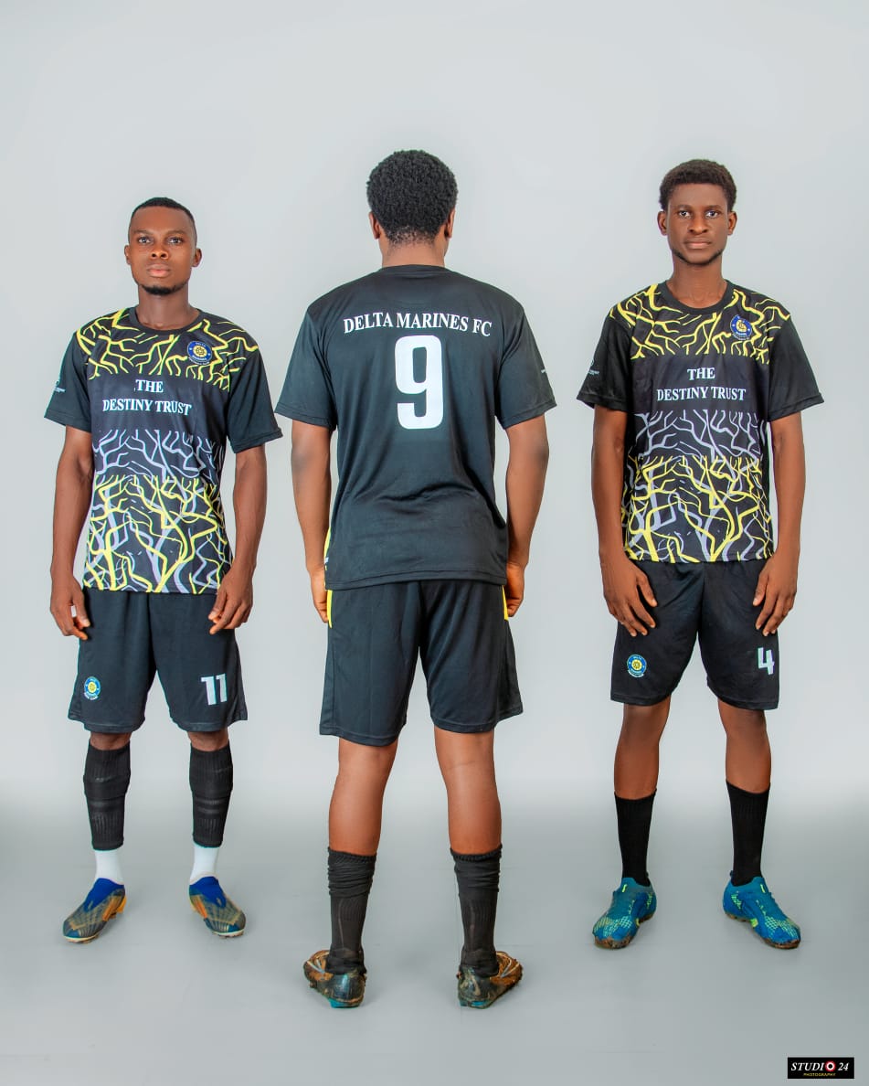 deltamarinesfc's tweet photo. This jersey represents the electric potential of every child we support. When we play, we play for the dreams of boys who deserve a chance to shine.

#DeltaMarinesFC #TheDestinyTrust https://t.co/2bPObpqdX3