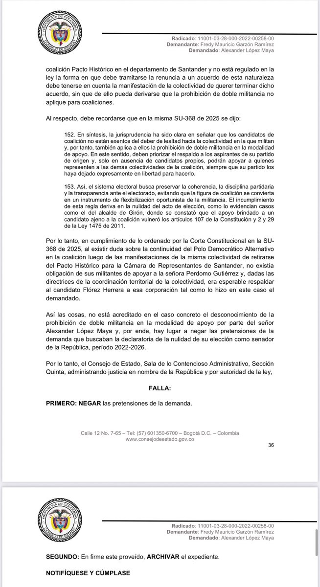 Justicia con uno de los mejores luchadores de causas del pueblo colombiano <a href="/AlexLopezMaya/">Alexander López Maya</a> y aliado de mucho tiempo del proyecto del presidente <a href="/petrogustavo/">Gustavo Petro</a>.

Regresa al Congreso de la República un líder cuya vida ha estado al servicio de las causas sociales y de quienes por años