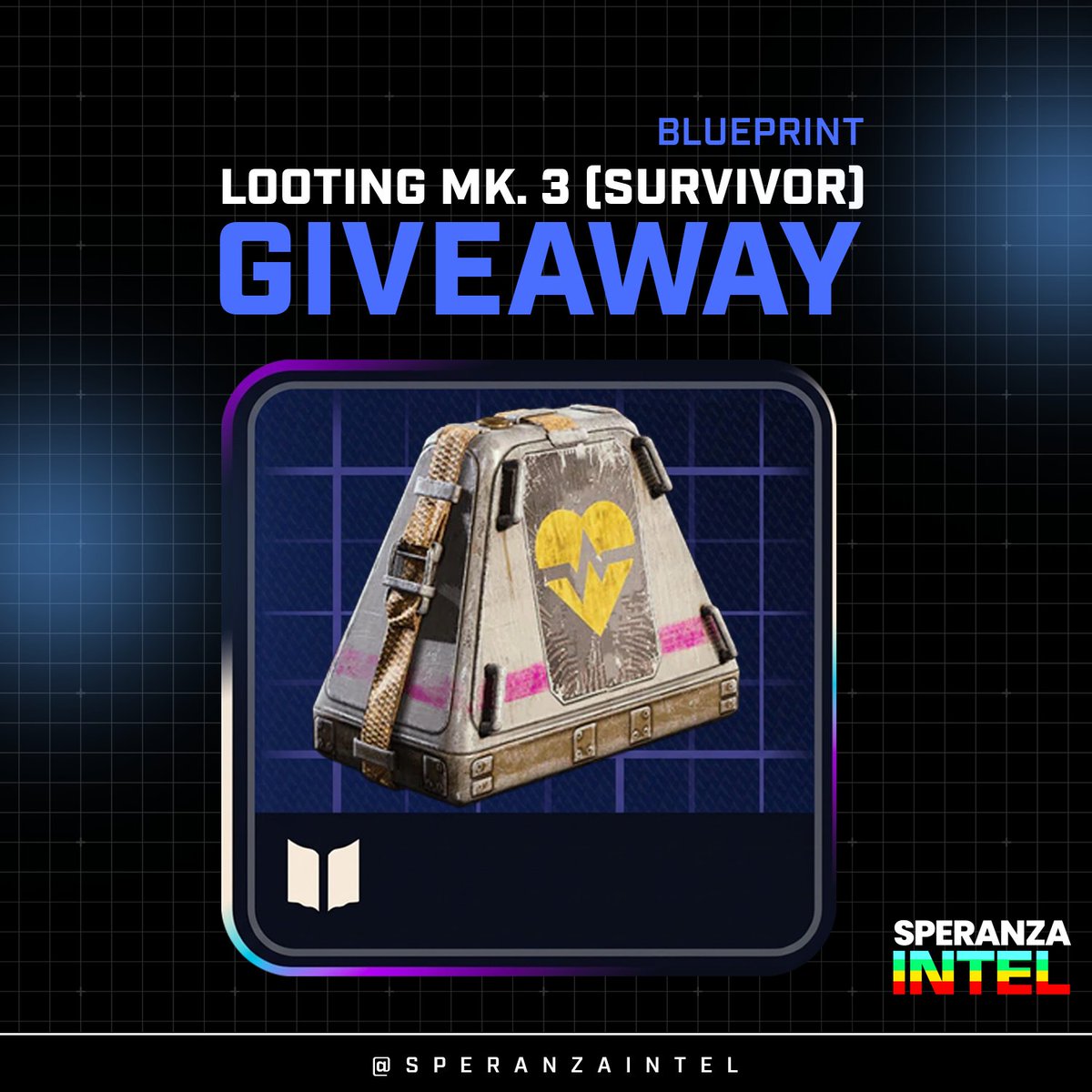5x Looting Mk. 3 (Survivor) Blueprint Giveaway 
5x Winners

Like and retweet to enter!  
The giveaway ends in 12 hours! #Giveaway