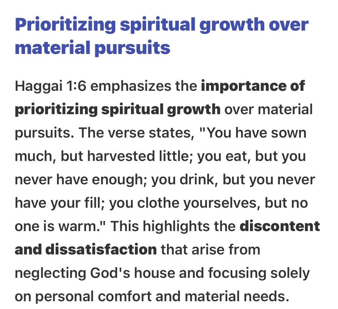 Haggai 1:6
Do you value material things more than God?
How is your relationship with God?
#growth #God #money #idols #scripture