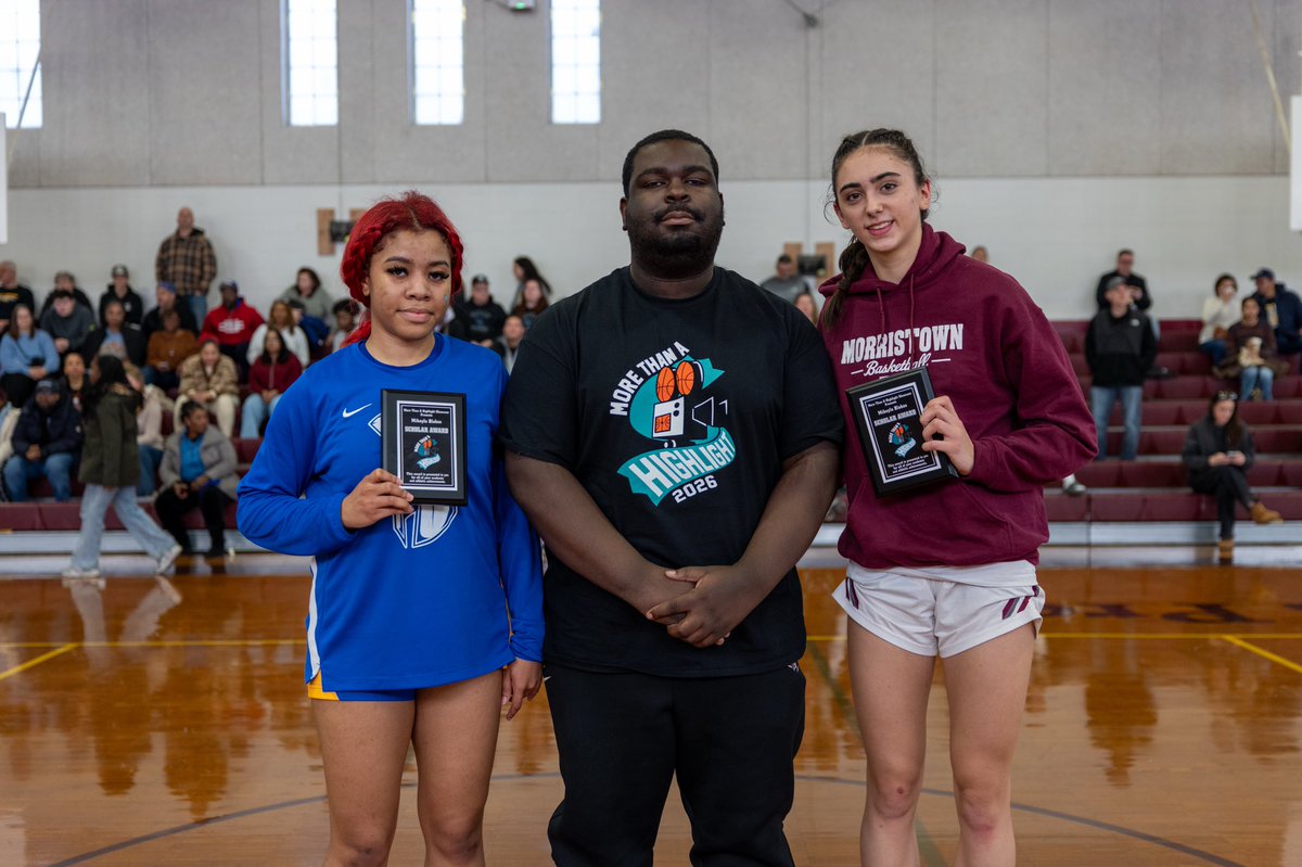 MTAHShowcase's tweet photo. The Mikayla Blakes Scholar Athlete recipients for Morristown and Thrive Charter are Nawel Ibazatene and Heziah Kinston respectively. Congratulations ladies! #MTAHShowcase @NJLadiesHoops @brolylew @Coach_Daaiyah7 @1985Photos @NYGHoops @ThriveCharter @nawel_wbb @mikaylablakes https://t.co/gR3l92AhFG