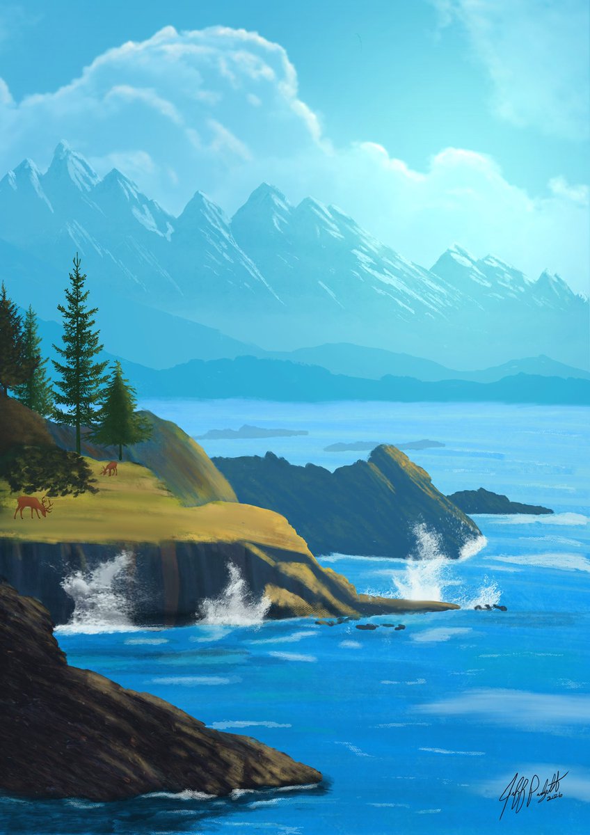 jeffpadgett's tweet photo. Love the coastline! #jdawgmedia #fypシ゚ #digitalart #artist https://t.co/0vQms5HkcG