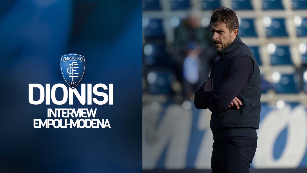 EmpoliFC's tweet photo. 🎙🎥💬 | INTERVIEW

Le parole di mister Alessio Dionisi al termine di #EmpoliModena su #EmpoliFootballChannel

👉 https://t.co/ZISCugamvK https://t.co/fIXdM6wtsv