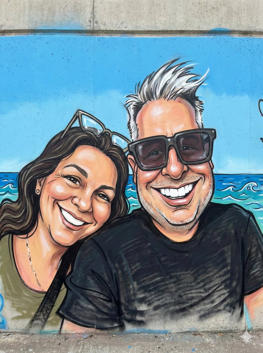 Having a blast this morning with AI image creation :) - here’s my wife and me in a caricature from Nano Banana :)