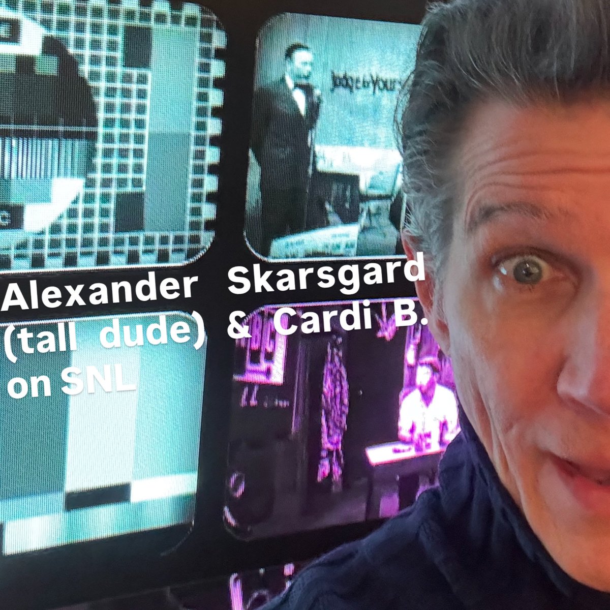 Joe_Amodio's tweet photo. Deep-freeze outside—inside, the usual #30Rock freezing. Alexander Skarsgard hosting tonight @nbcsnl #audiodescription #a11y @descriptivevideo https://t.co/l6X05GbJlv